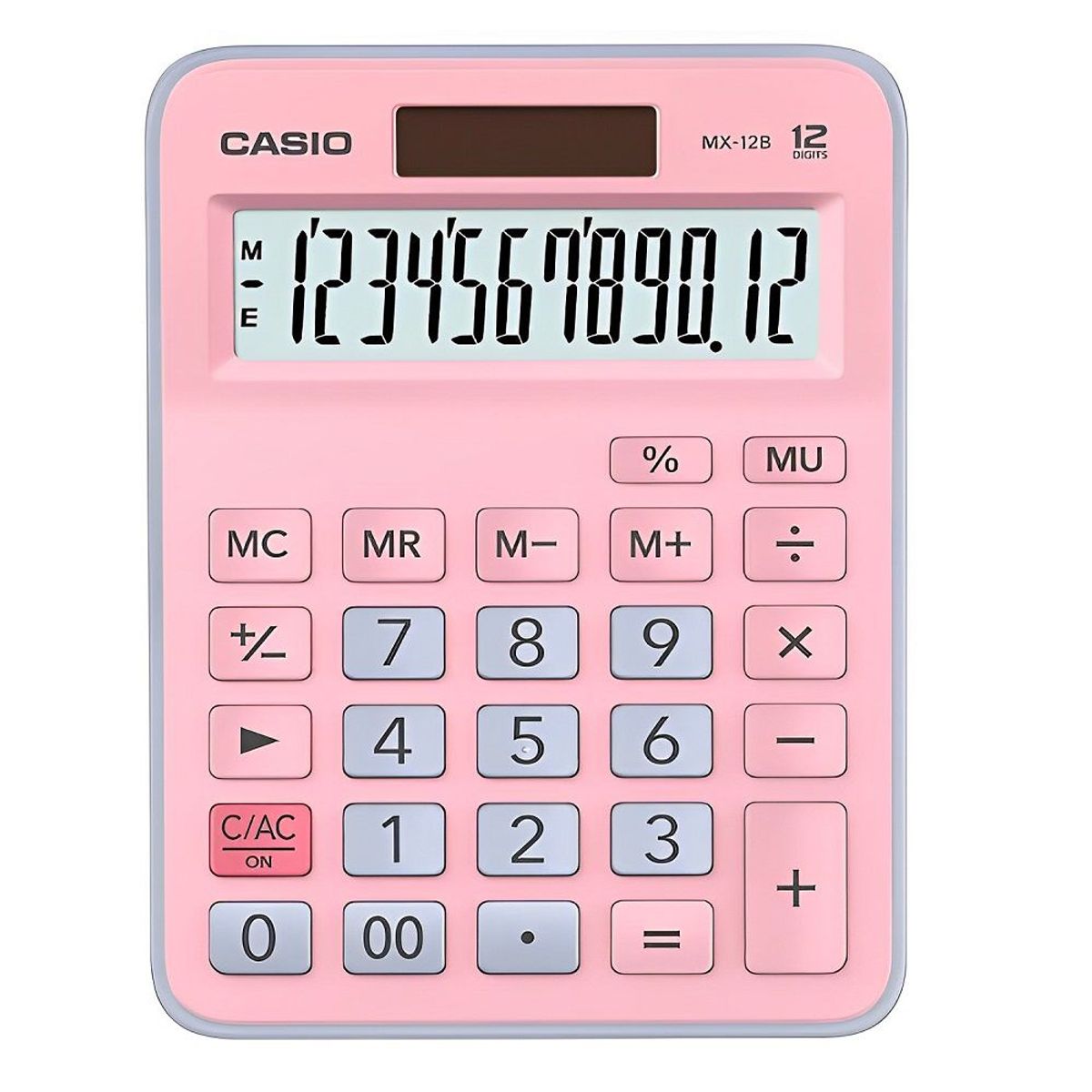 CASIO - Calculadora CASIO MX-12B Edición Bicolor Rosado Celeste