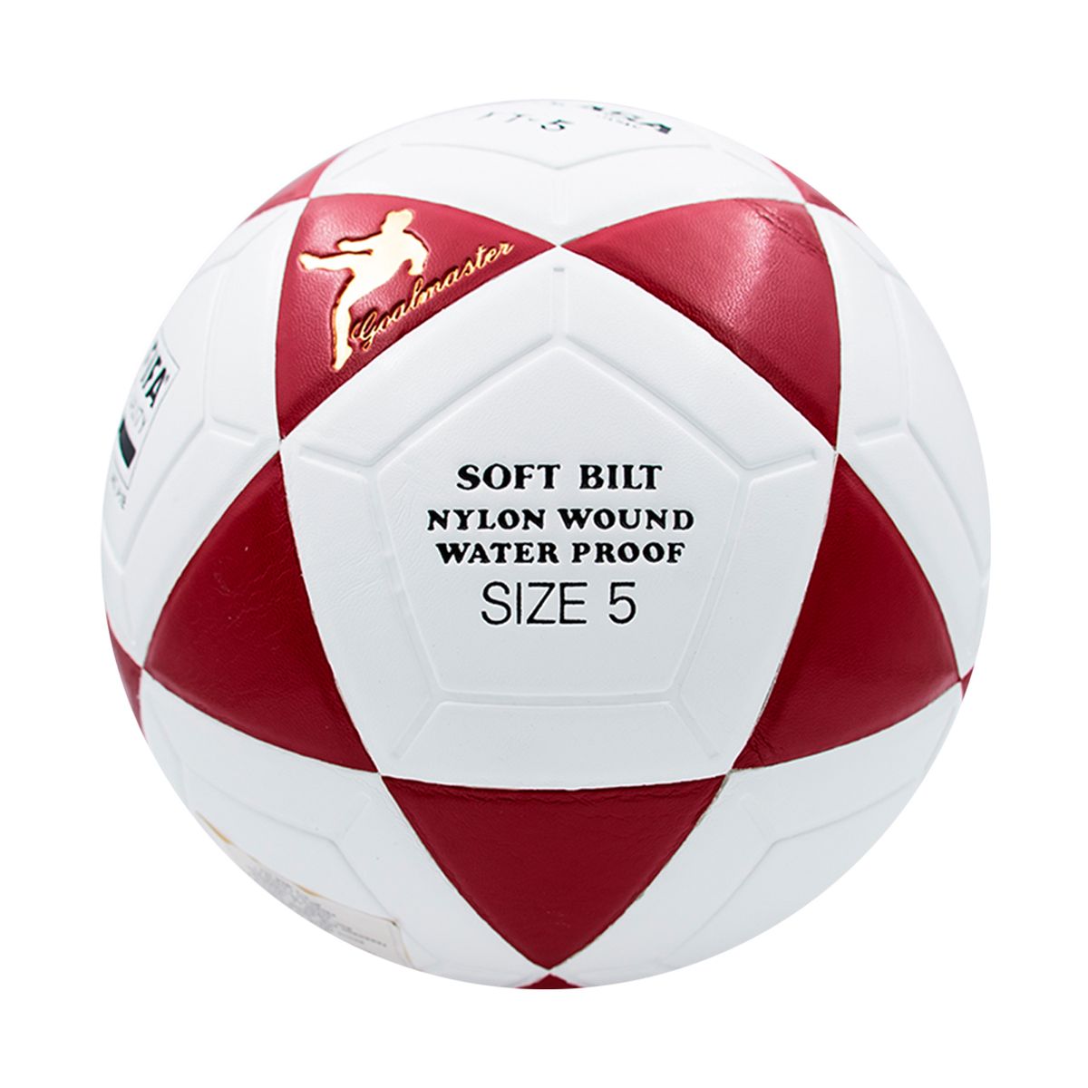 MIKASA - PELOTA PARA FÚTBOL MIKASA FT-5 CUERO FIFA 5  BLANCO/ROJO