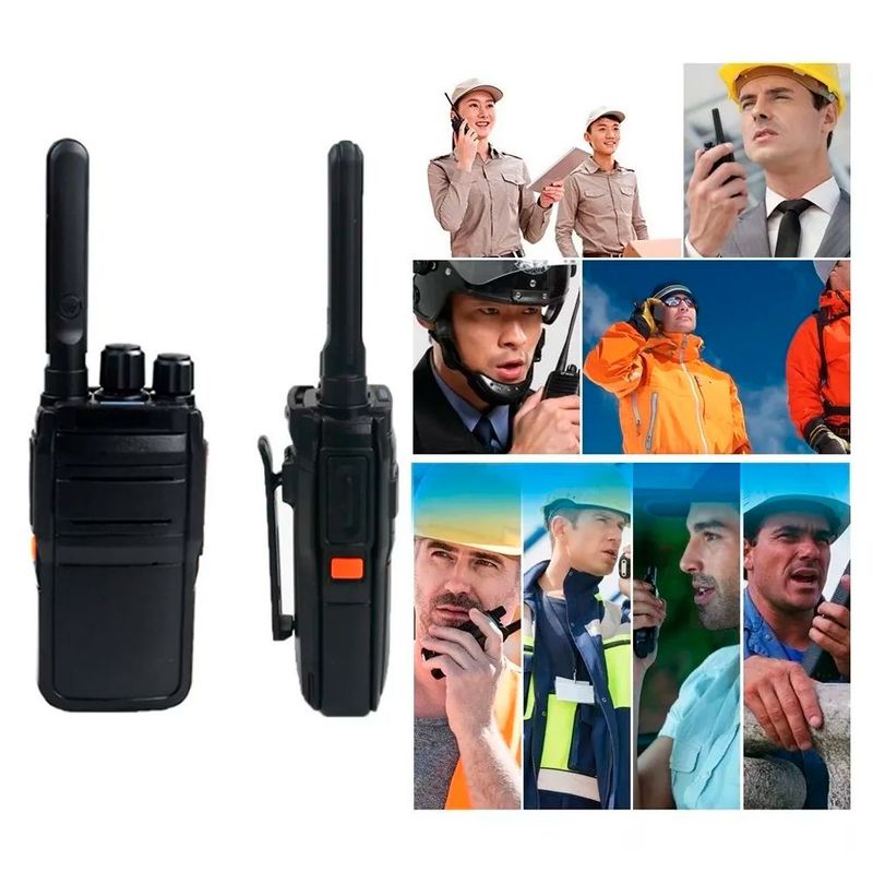 GENERICO - Walkie Talkie Radio Transmisor Receptor 16 canales 400-470MHz 3800 mAh