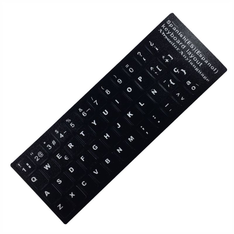 GENERICO - Stickers para Convertir Teclado a Español de PC o Laptop Durables
