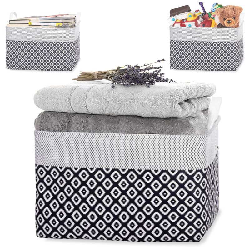 MINARI - Cesta Organizador de Almacenamiento Plegable Dormitorio Lavandería Blanco 181C