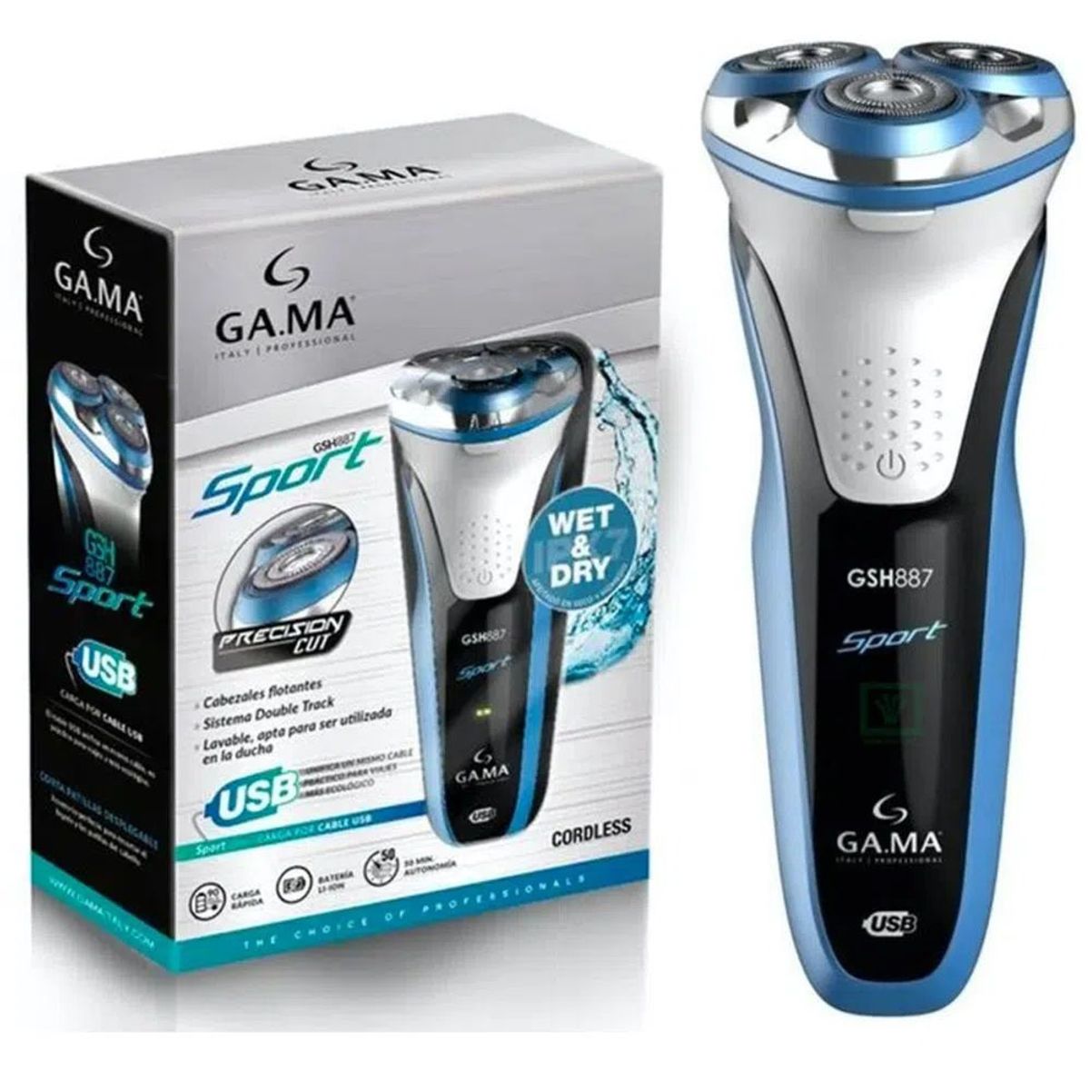 GAMA PAK - Afeitador Gama Inalambrica Aquatouch - GSH987