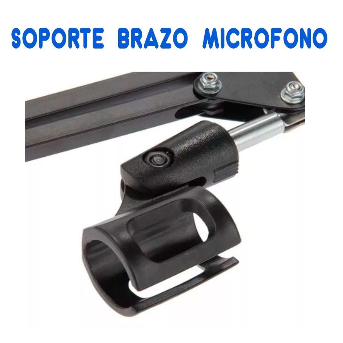 GENERICO - Soporte Brazo Para Micrófono Giratorio 360° con Base Ajustable a Mesa