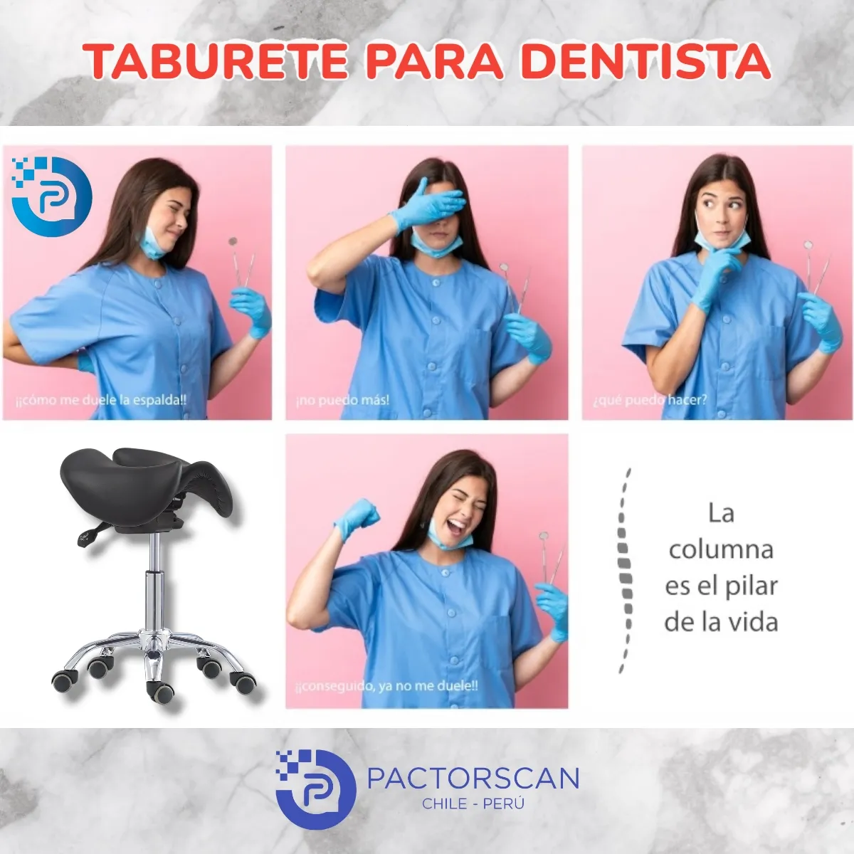 GENERICO - Taburete Ergonómico para Dentistas