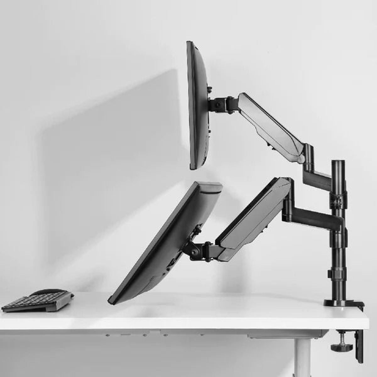 GENERICO - MONTECH - Rack Soporte De Escritorio Para Doble Monitor De 17 A 32 Pulg