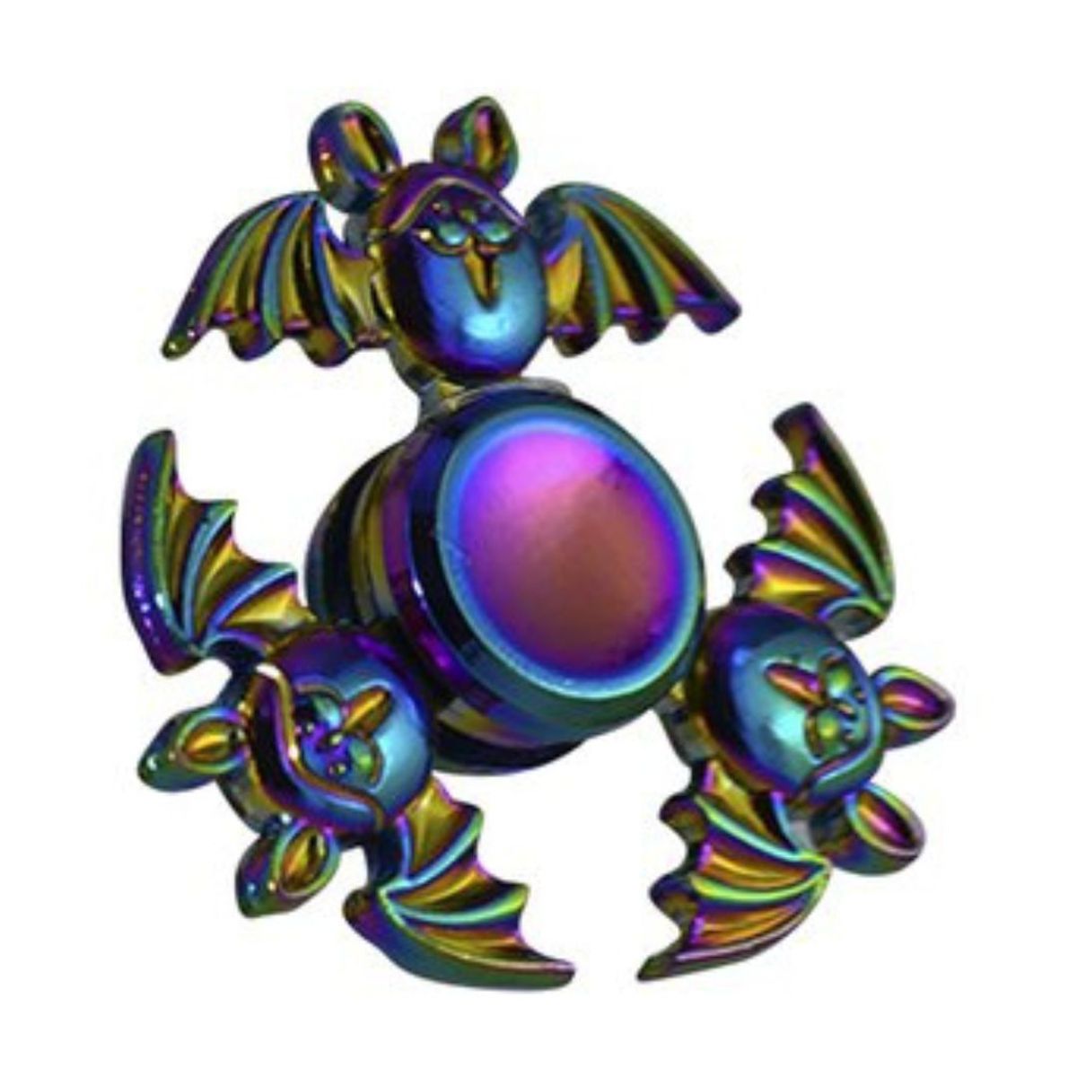 GENERICO - Spinner Hand Fidget Tornasol Murcielago Anti Estrés Metal