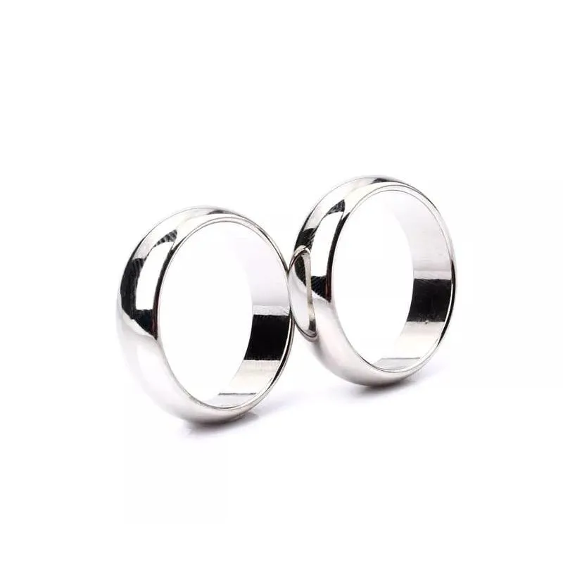 GENERICO - Anillo de Matrimonio Alianzas Eternal Hombre Bañado Oro Blanco Genieka