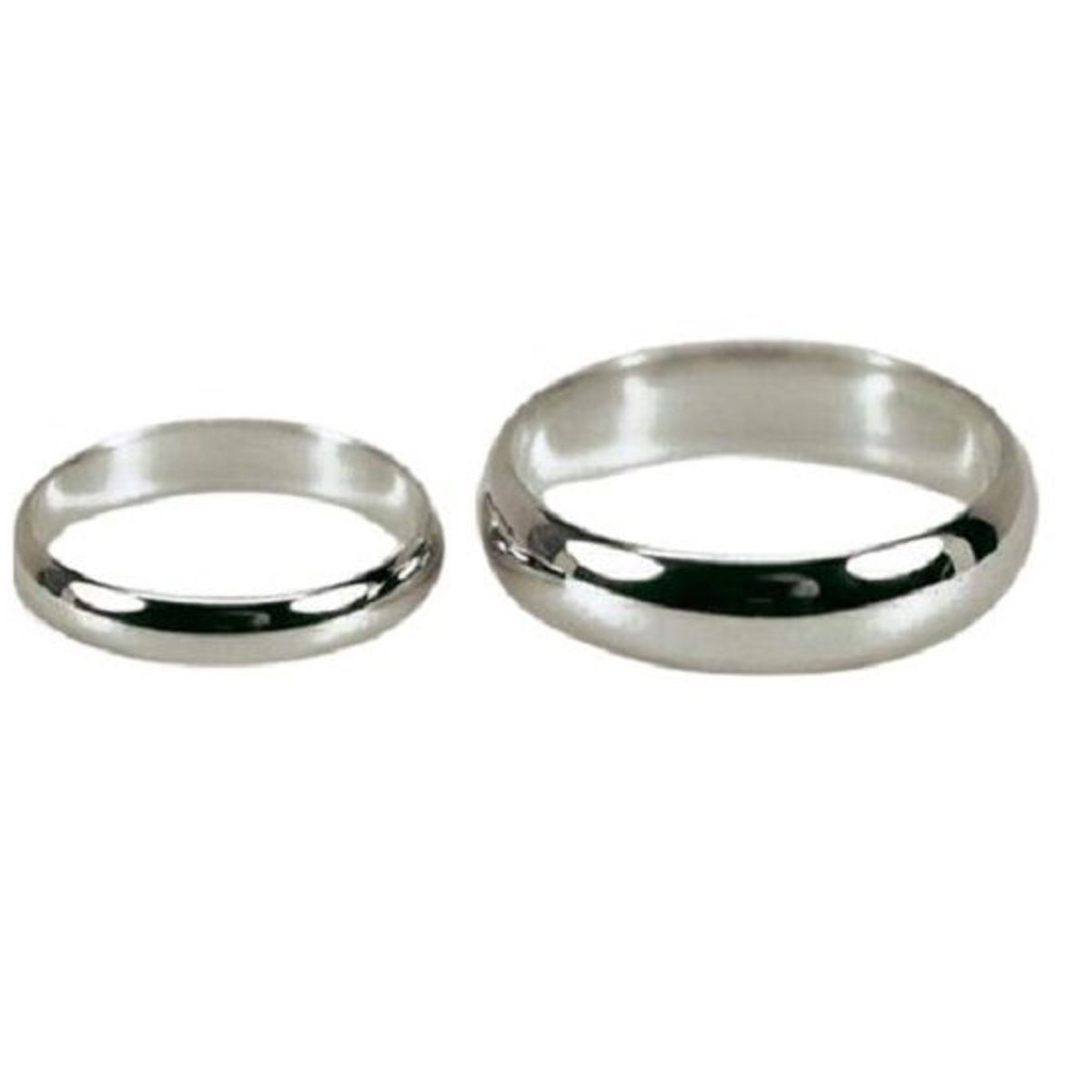 GENERICO - Anillo de Matrimonio Alianzas Eternal Hombre Bañado Oro Blanco Genieka