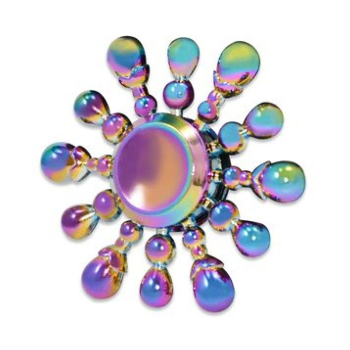 GENERICO - Spinner Hand Fidget Tornasol Bastones Anti Estrés Metal