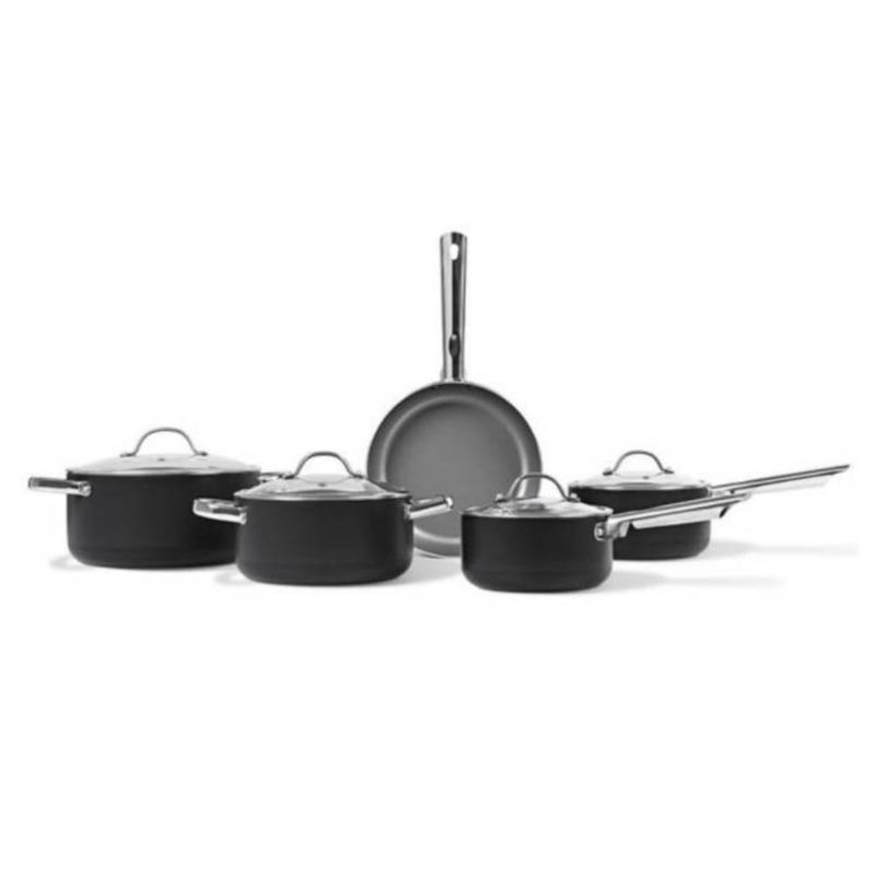 BRINOX - Juego de Ollas 8 Piezas Brinox Curry Negro