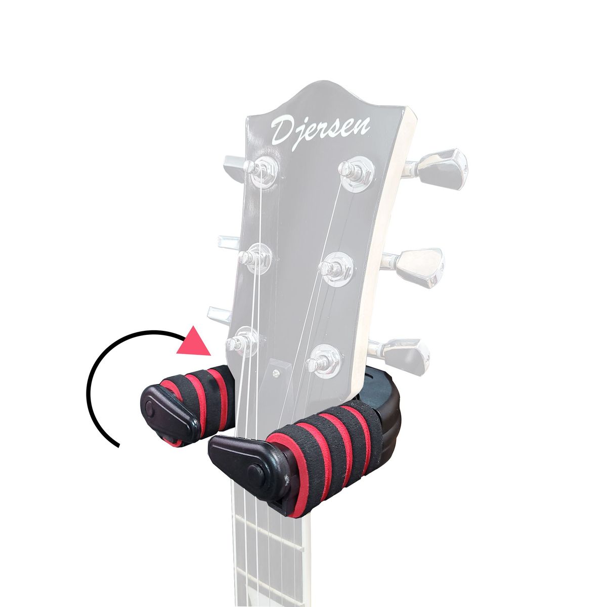 GENERICO - Parante Soporte de Pared para guitarra con AutoBloqueo J-19A.