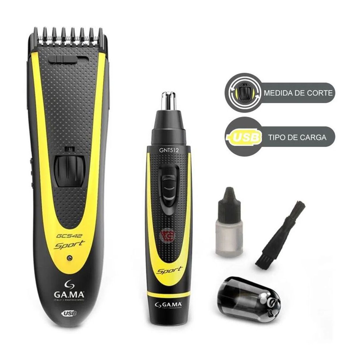 GAMA - Kit de Corte Gama Sport GCS544 NegroAmarillo