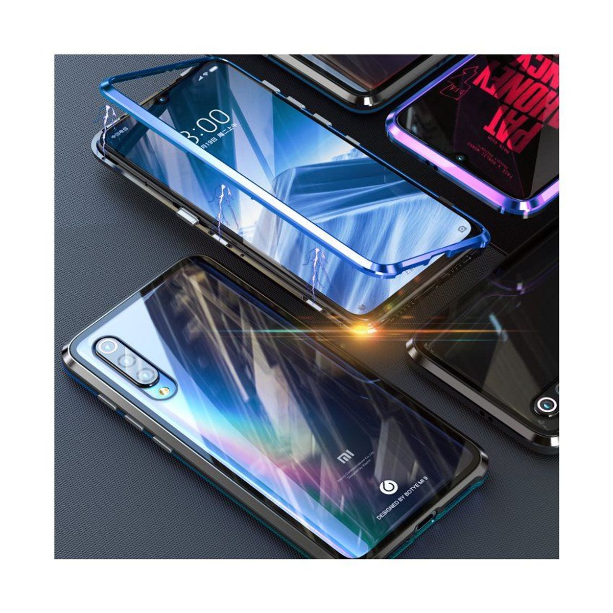 GENERICO - Case funda  magnetico huawei y9 prime color negro