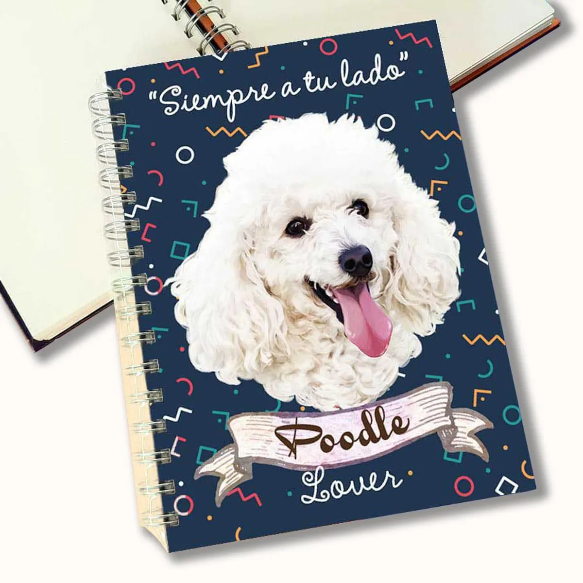 QALA DISEÑO - Cuaderno A5 - Qala Diseño - Perro Poodle Blanco