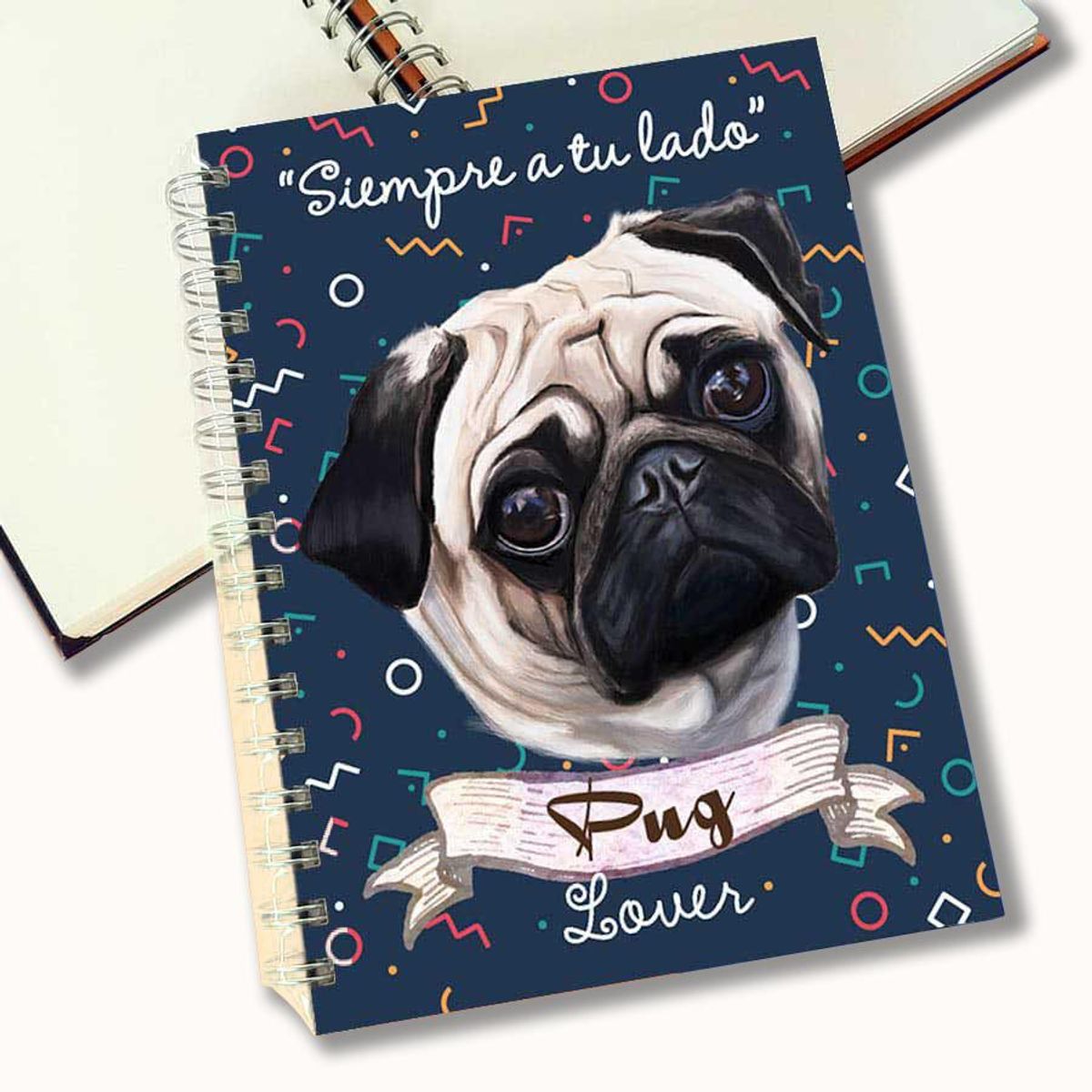 QALA DISEÑO - Cuaderno A5 - Qala Diseño - Perro Pug Carlino