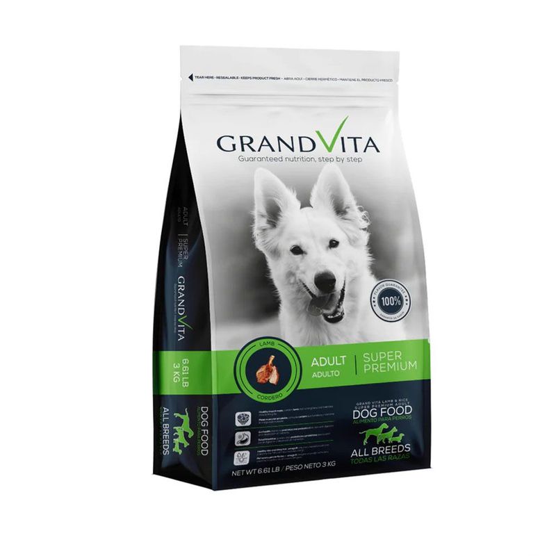 GENERICO - Grand Vita Adulto Todas las Razas Sabor a Cordero 3Kg