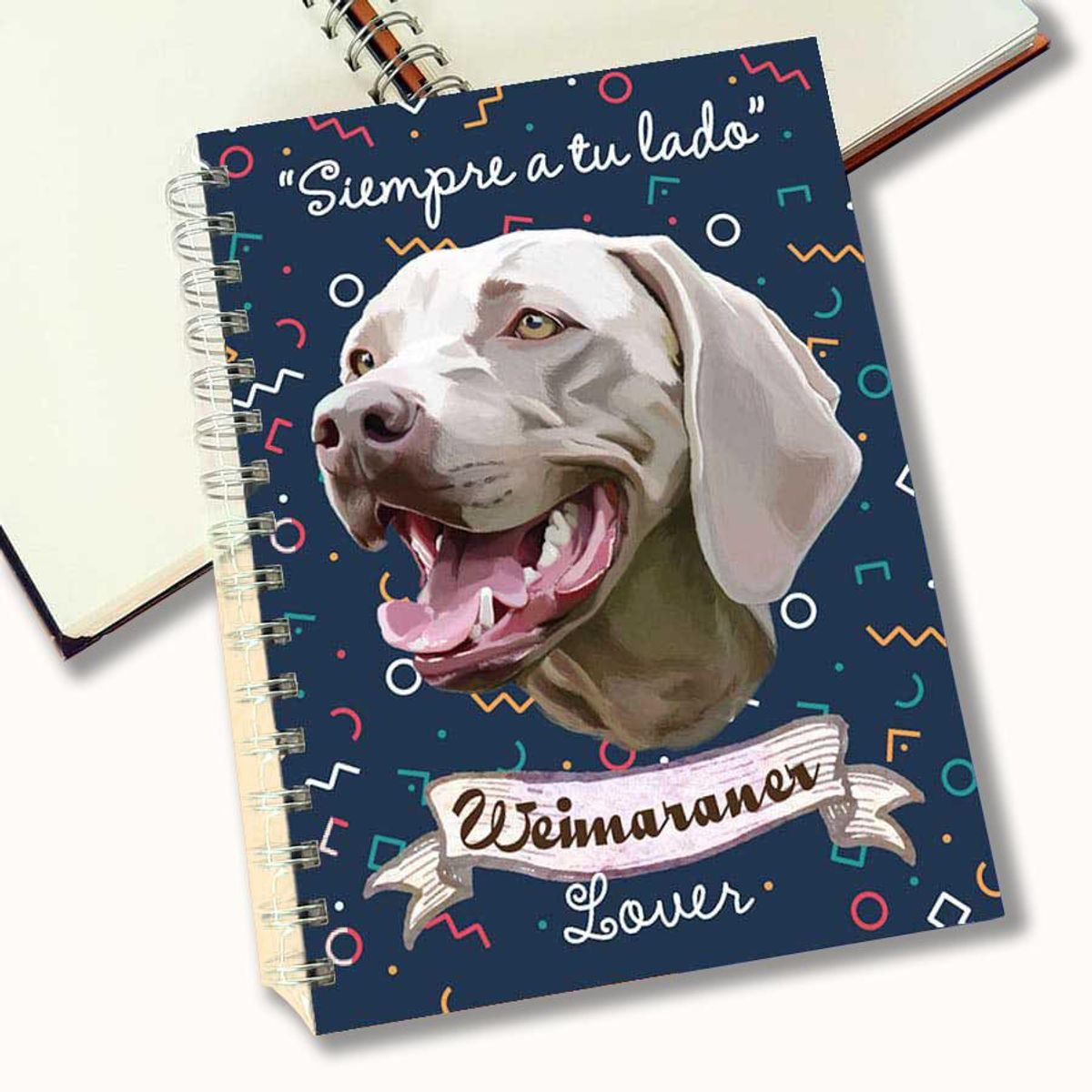 QALA DISEÑO - Cuaderno A5 - Qala Diseño - Perro Weimaraner