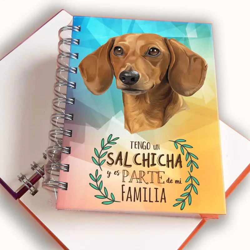 QALA DISEÑO - Libreta A6 - Qala Diseño - Perro Salchicha Dachshund Marrón