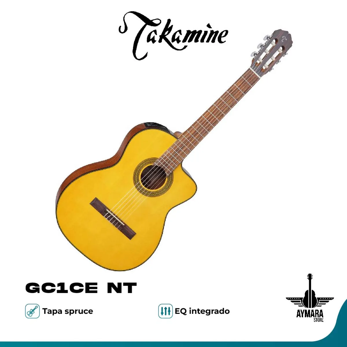 TAKAMINE - TAKAMINE GC1CE NT GUITARRA ELECTROACUSTICA NYLON