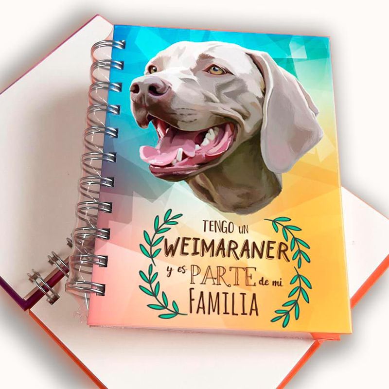QALA DISEÑO - Libreta A6 - Qala Diseño - Perro Weimaraner.