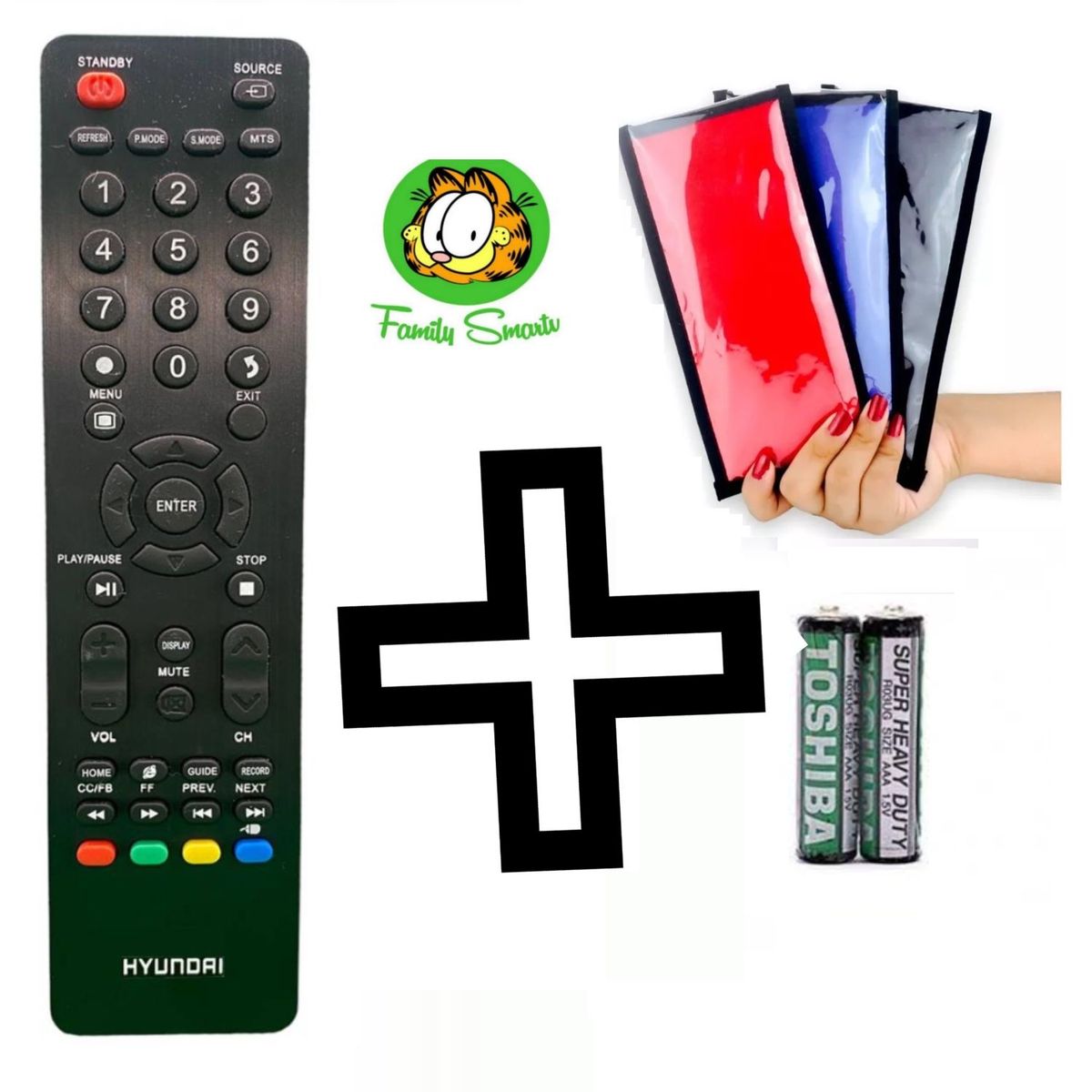 GENERICO - Control Remoto Hyundai Para Smart Tv Nueva Versión Pilas  Funda