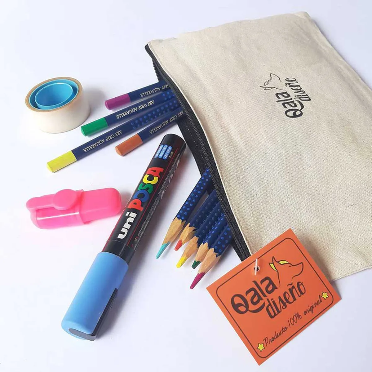 QALA DISEÑO - Cartuchera Bordada - Qala Diseño - Perro Peruano