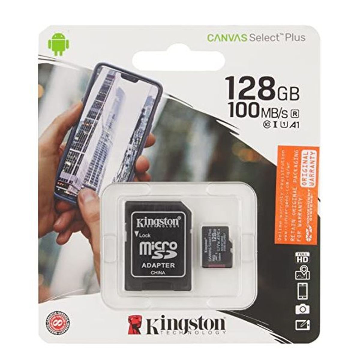 KINGSTON - Memoria Microsd - 128gb Clase 10 - Kingston Original
