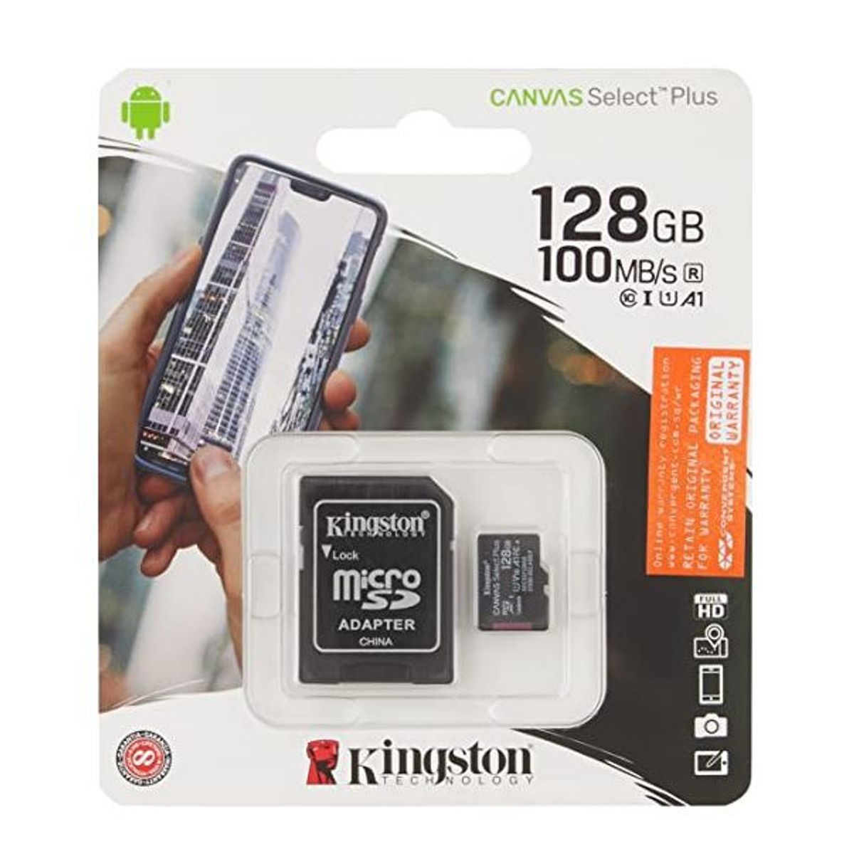 KINGSTON - Memoria Microsd - 128gb Clase 10 - Kingston Original