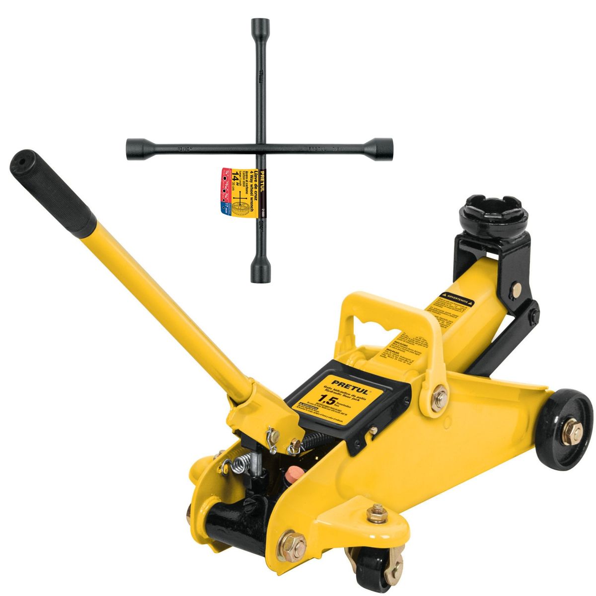 PRETUL - Gata tipo lagarto caiman 1.5 Tn Pretul +Llave de ruedas