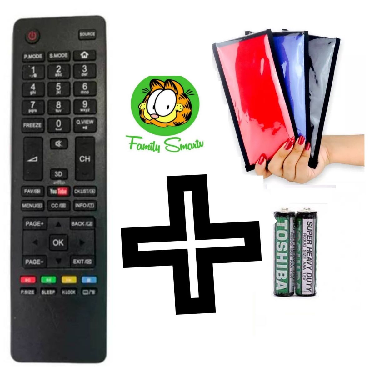 UNIVERSAL - Control Remoto Haier Smart tv Pilas  Funda