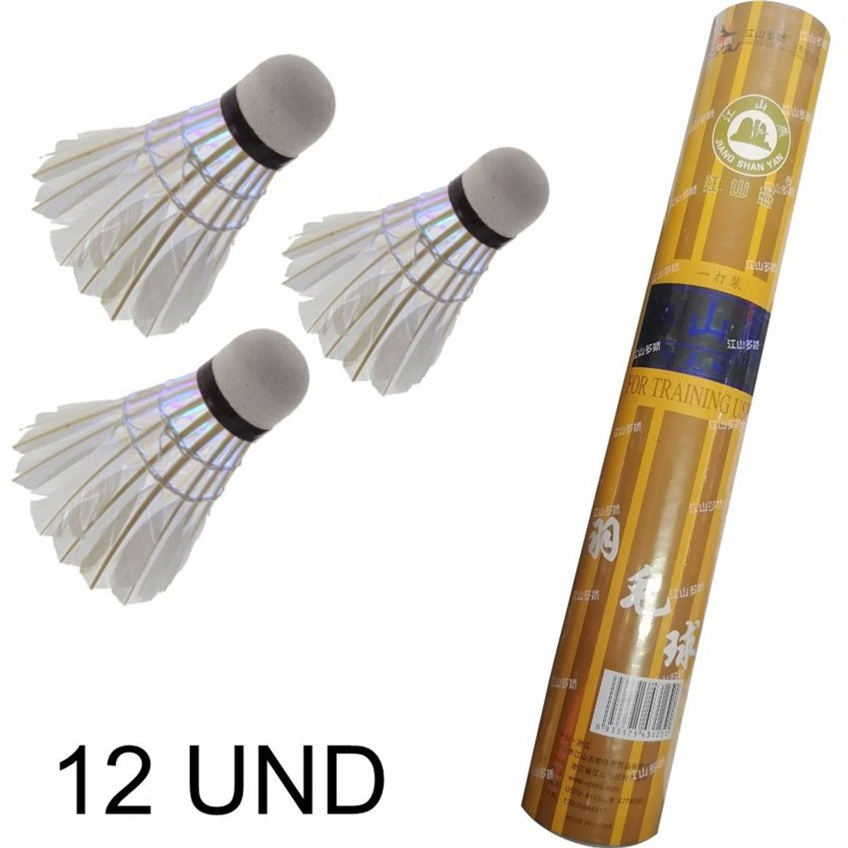 RUNNING SPORT PERU - Plumillas para Bádminton 12 unidades