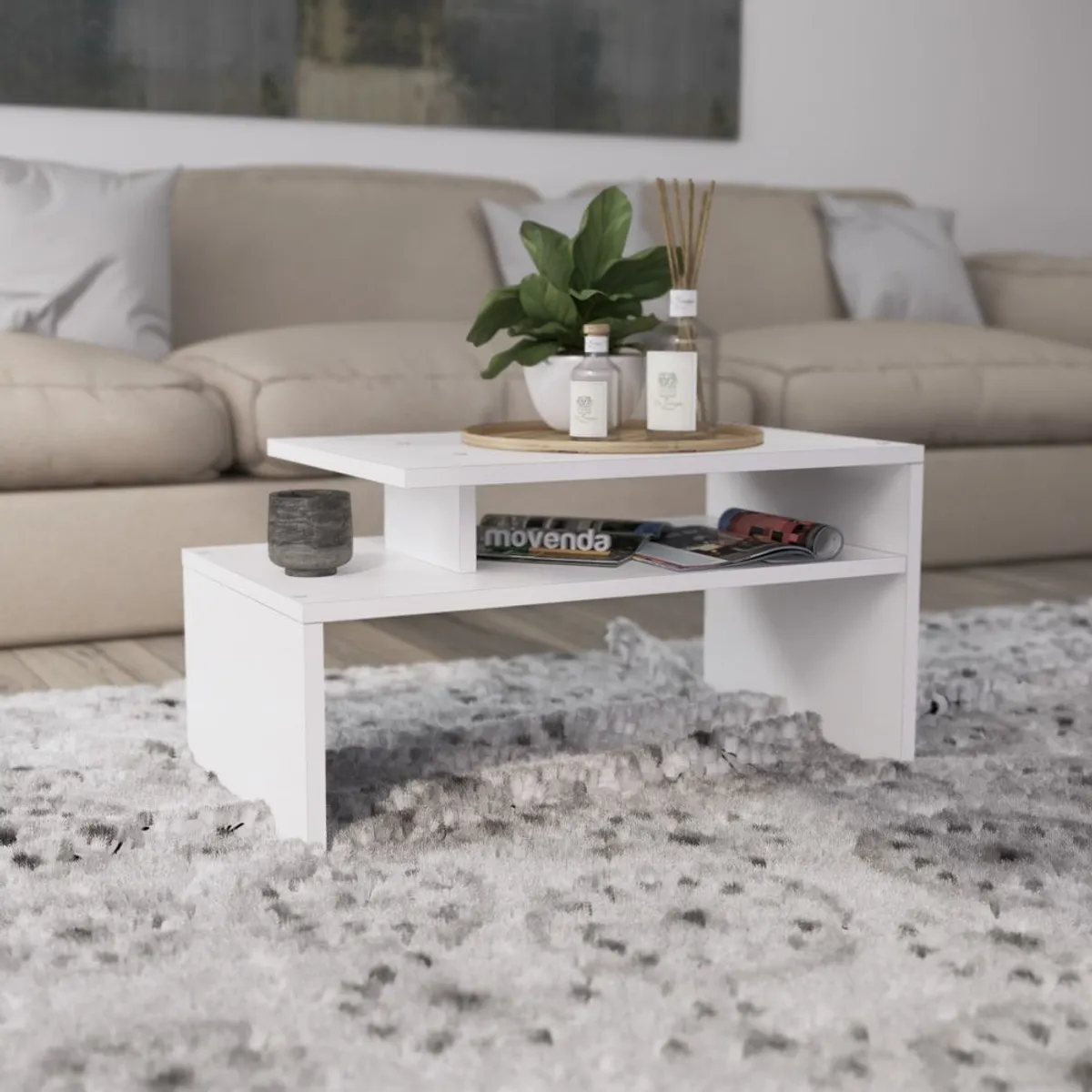 MOVENDA - Mesa de Centro Alamanda Movenda Blanco