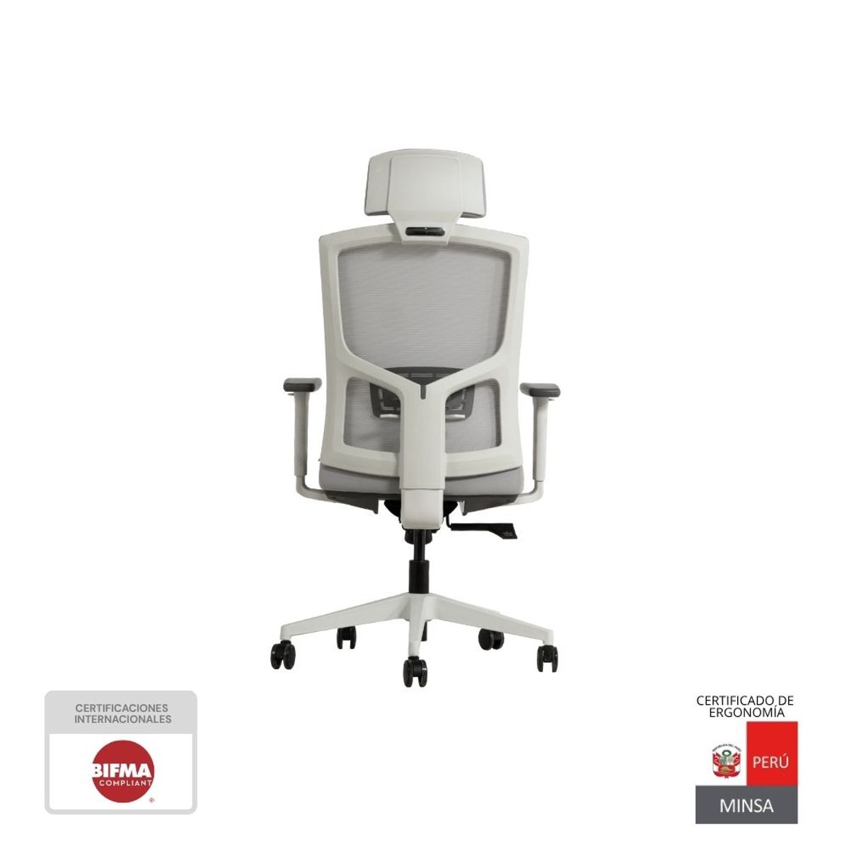 NIHM - Silla De Oficina Ergonómica Giratoria Gerencial Nihmo 2 White