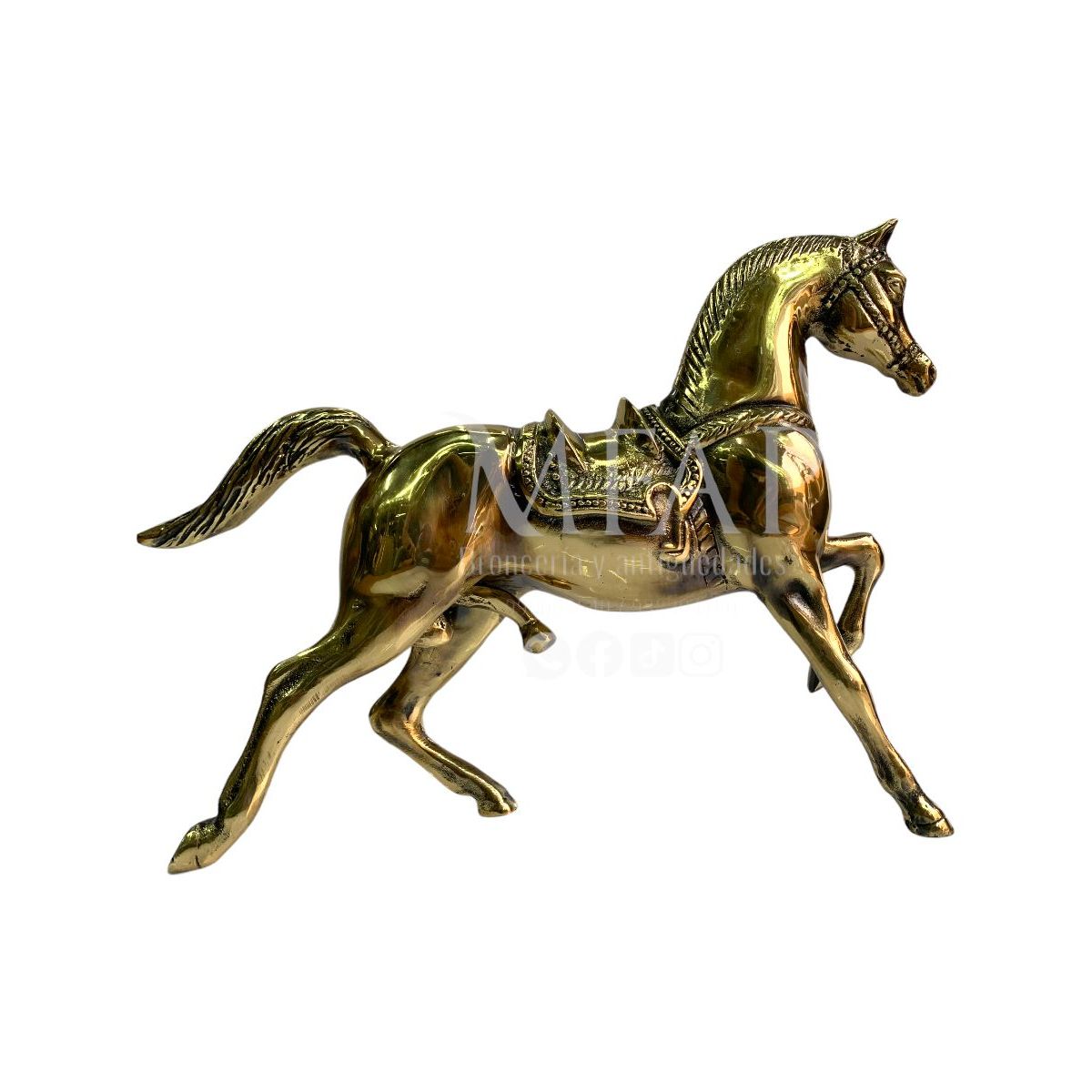 MFAP BRONCERIA Y ANTIGUEDADES - Caballo de paso en bronce