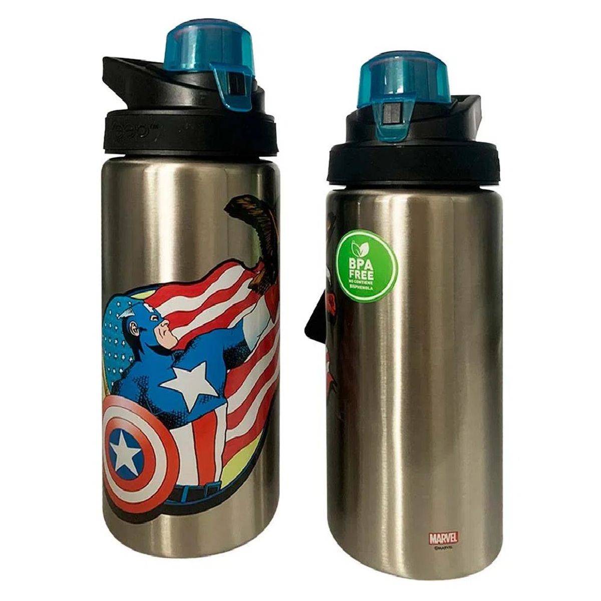 CAPITAN AMERICA - Botella metálica con mango - Capitán América