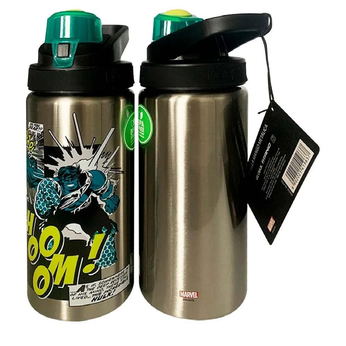 HULK - Botella metálica con mango - Hulk