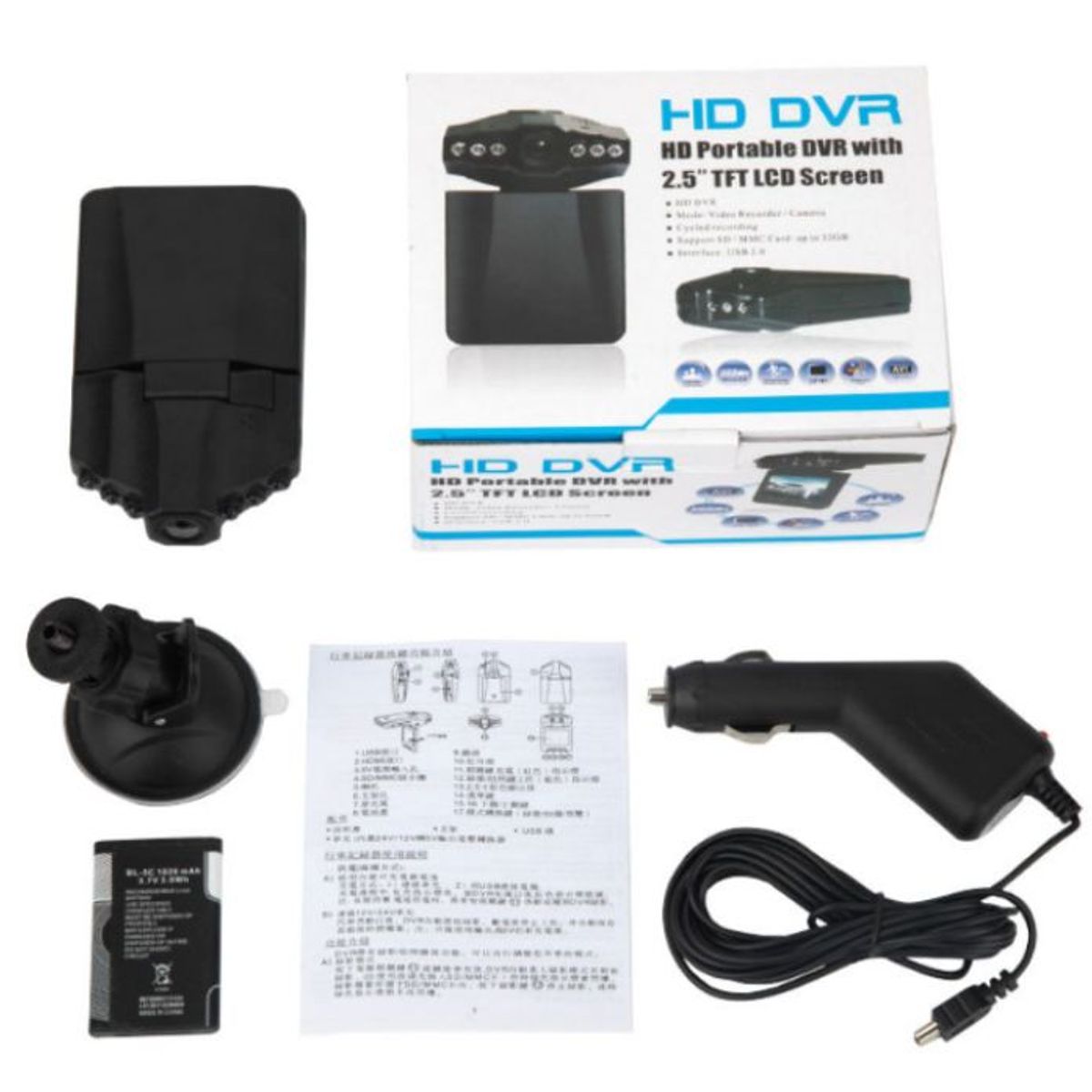 GENERICO - CAMARA DE SEGURIDAD PARA AUTOS EN HD PARA EL PARABRISA