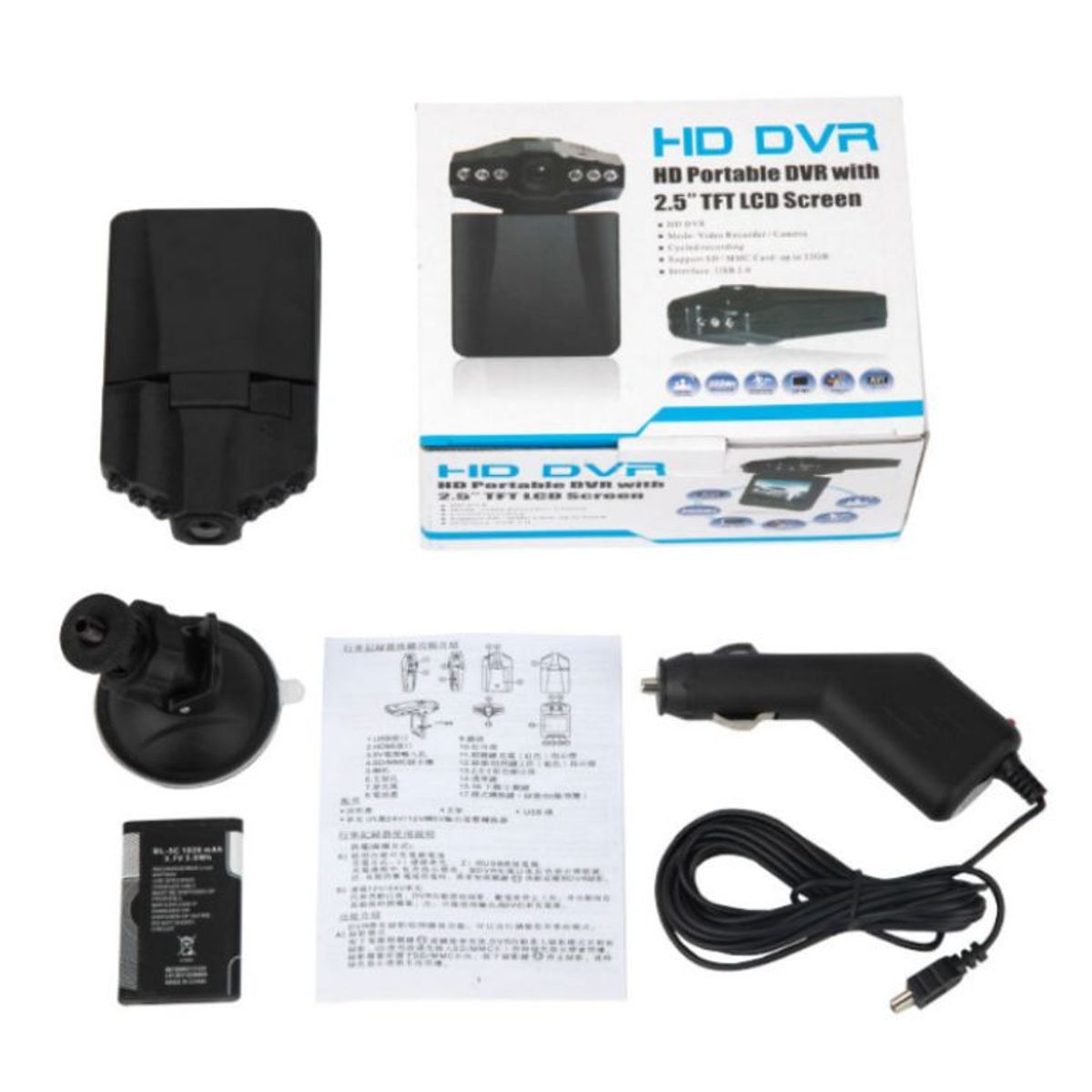 GENERICO - CAMARA DE SEGURIDAD PARA AUTOS EN HD PARA EL PARABRISA