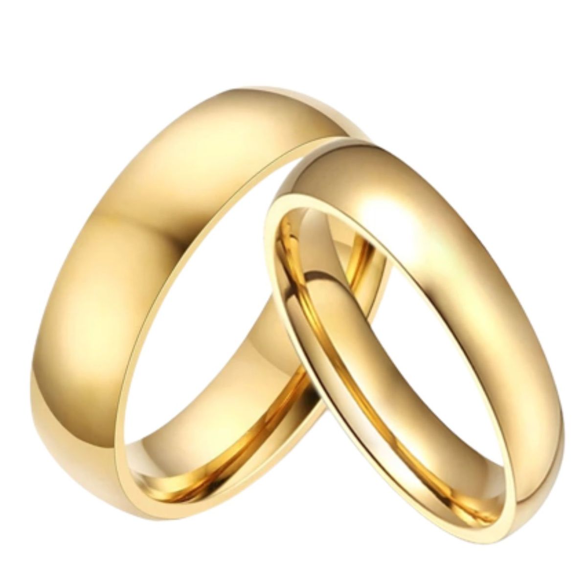 GENERICO - Anillo de Matrimonio Alianza Classic Hombre Bañado Oro 18K Genieka