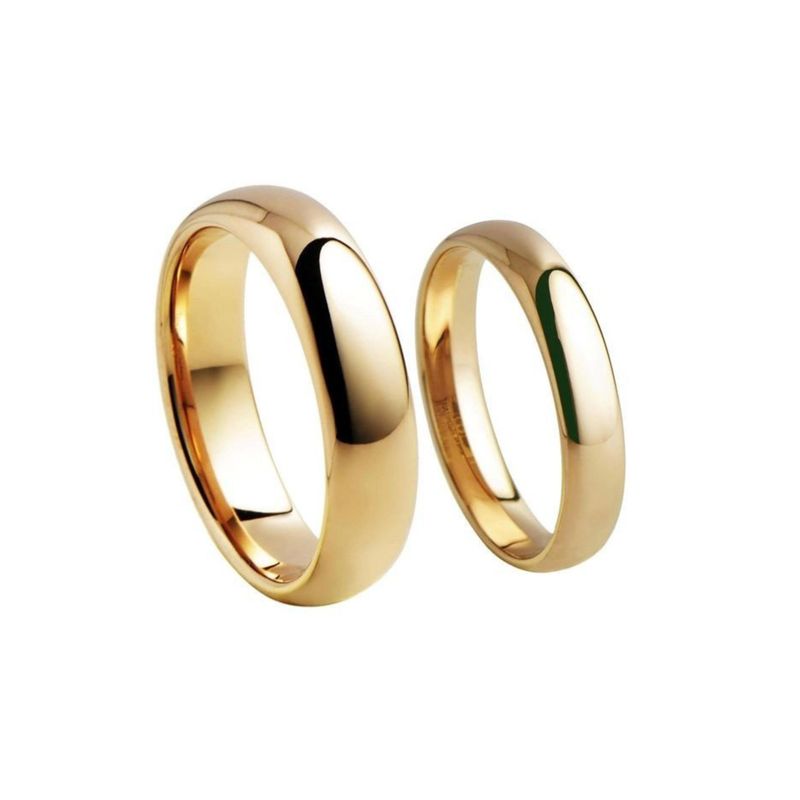 GENERICO - Anillo de Matrimonio Alianza Classic Hombre Bañado Oro 18K Genieka
