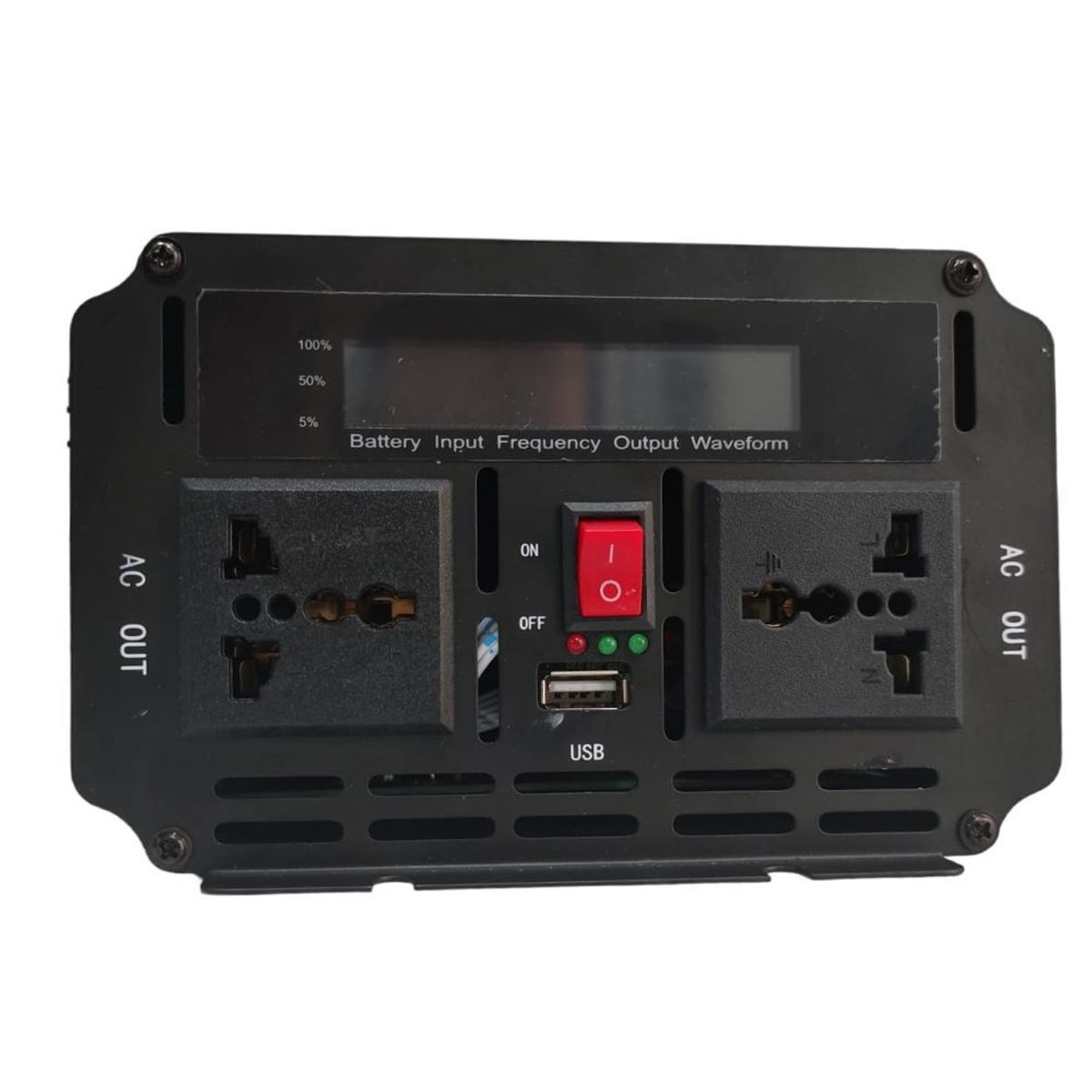 SANTOFA ELECTRONICS - Inversor De Corriente 12v A 220v 5000w 1 Usb 2 Sockets Lcd