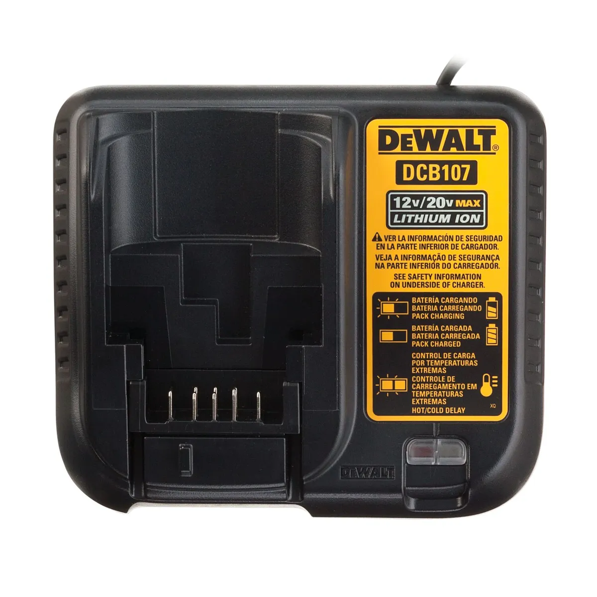 DEWALT - Cargador de Batería Li-Ion 12V20V Dewalt DCB107