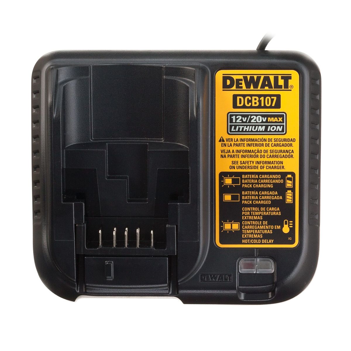 DEWALT - Cargador de Batería Li-Ion 12V20V Dewalt DCB107