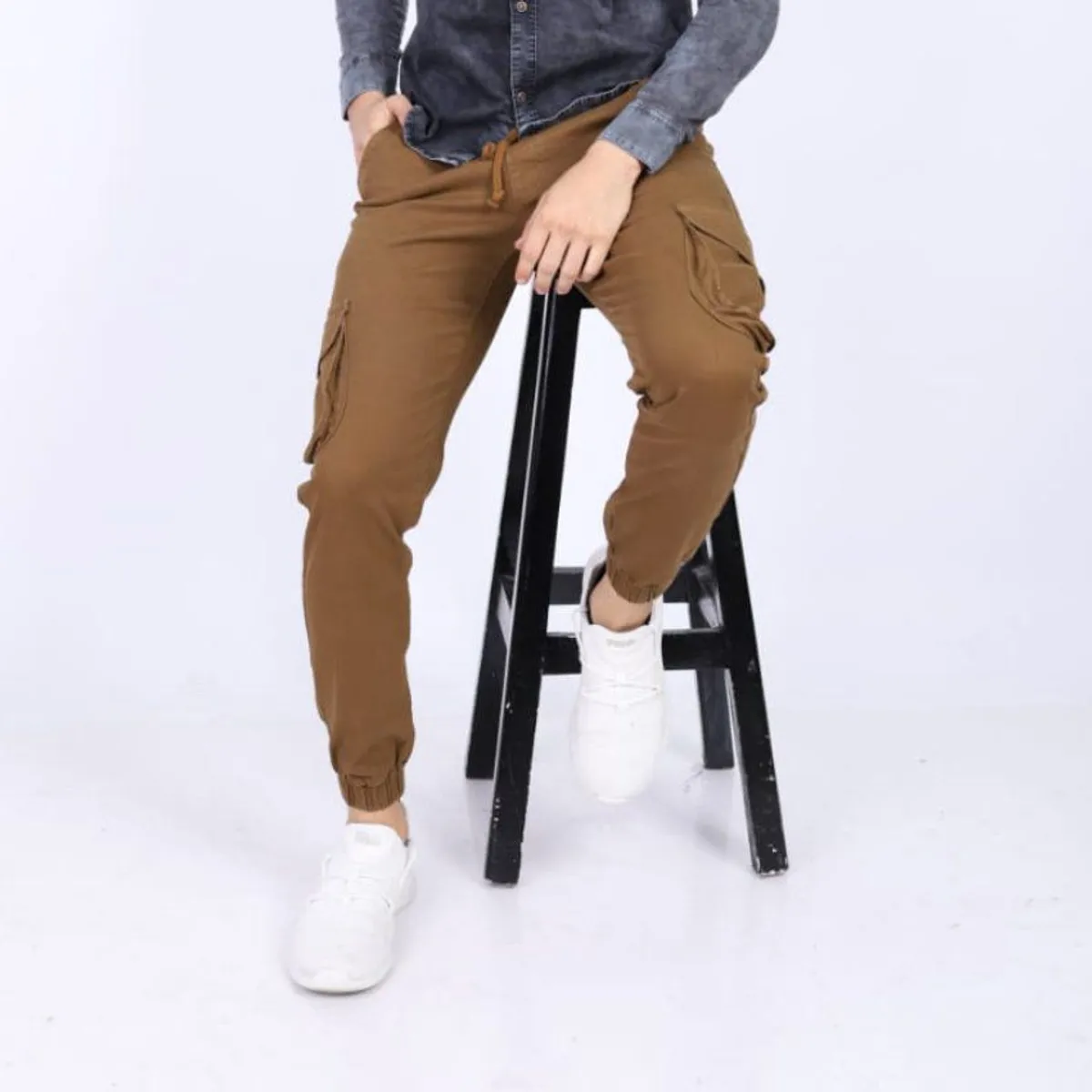 GENERICO - Jogger cargo hombre marrón