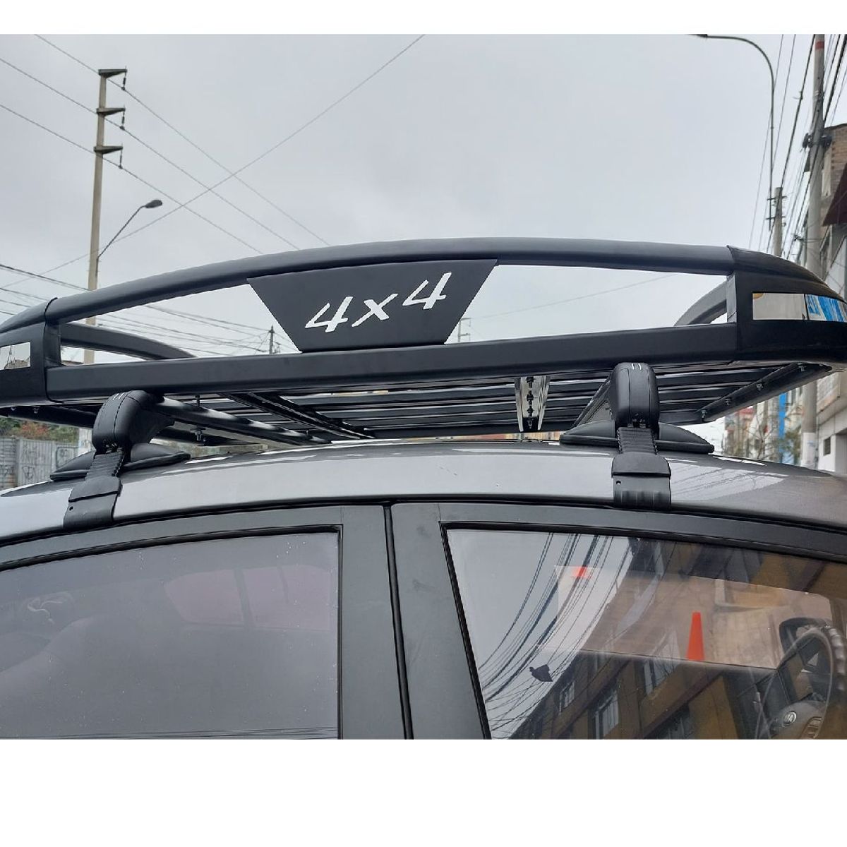 GENERICO - PARRILLA 4X4 127CM PLANA ALUMINIO NEGRO PORTAEQUIPAJEBARRA