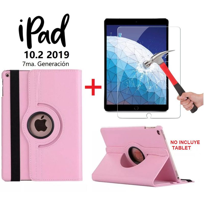 GENERICO - Funda Case + Protector de Pantalla para iPad 10.2 7ma A2197 A2200