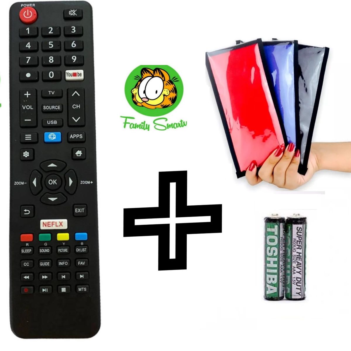 UNIVERSAL - Control Remoto Miray Para Smart Tv 4k Pilas  Funda