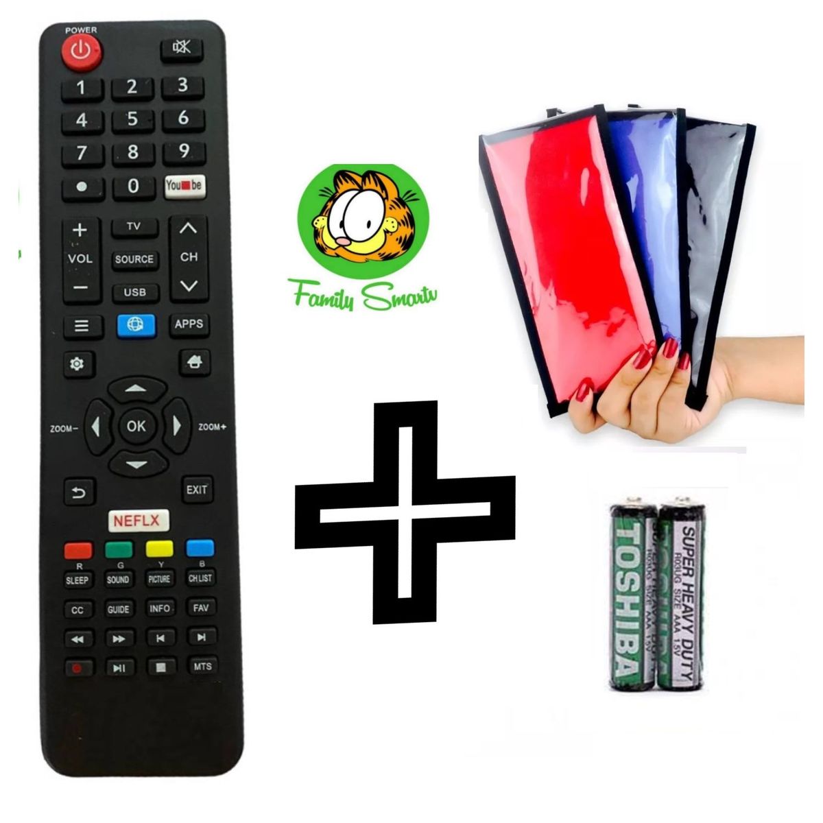 UNIVERSAL - Control Remoto Miray Para Smart Tv 4k Pilas  Funda