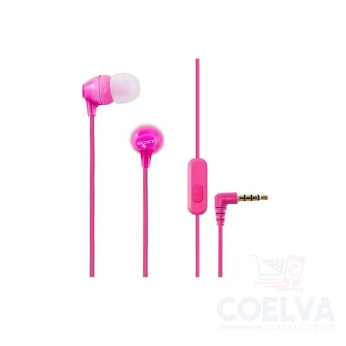 SONY - Sony MDR-EX15AP Headphone Stereo With Microphone - Rosado