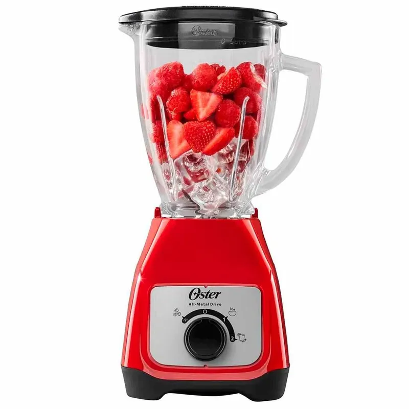 OSTER - Licuadora Oster 1,5 Lts vaso de vidrio y control perilla BLSTKAGRRD